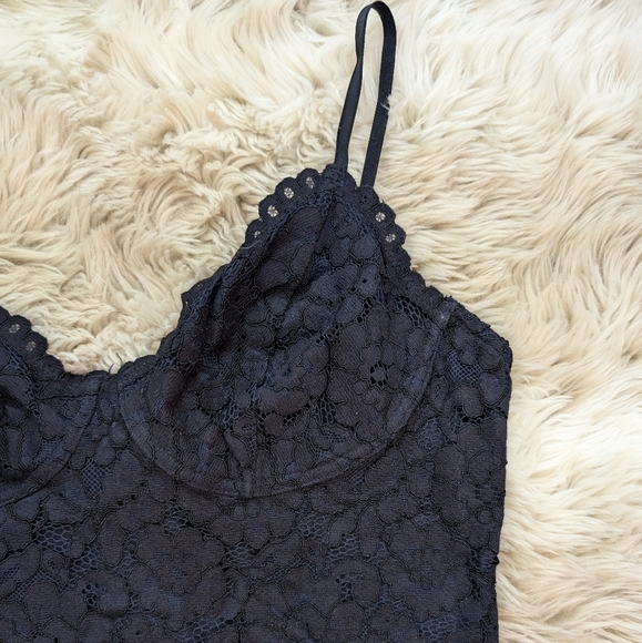 Navy lace Bustier Top - Picture 3 of 10